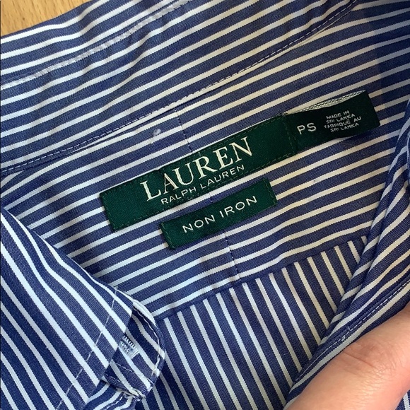 RALH LAUREN STRIPE BUTTON UP - Picture 2 of 5